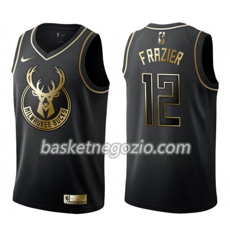 Canotte Uomo Milwaukee Bucks Tim Frazier 12 Nike Nero Golden Edition Swingman